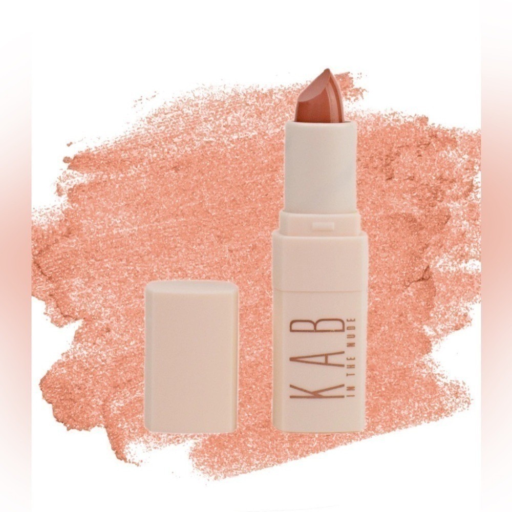 KAB Cosmetics Cream Lipstick Shade Thong Peachy Nude Satin Finish NEW‎